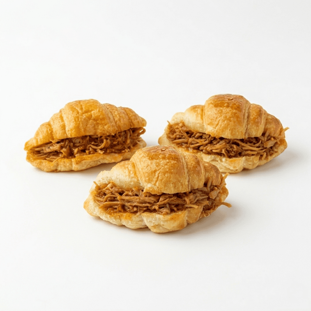 Mini croissant chicken BBQ