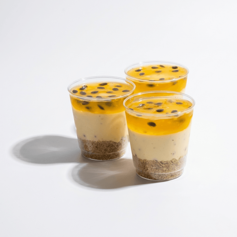 Mini cheesecakes de maracuyá