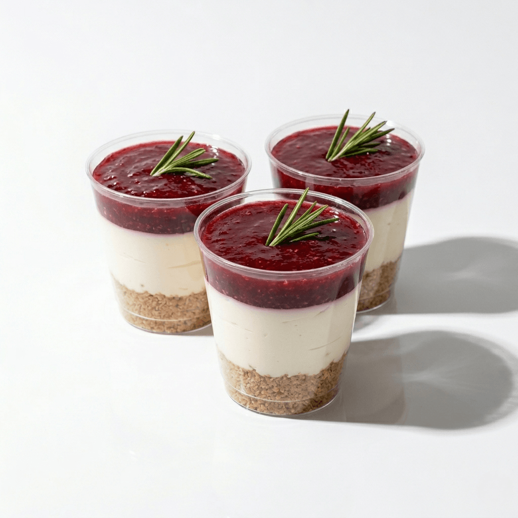 Mini cheesecakes de frutos rojos